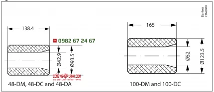 Kích thước đá lọc Danfoss