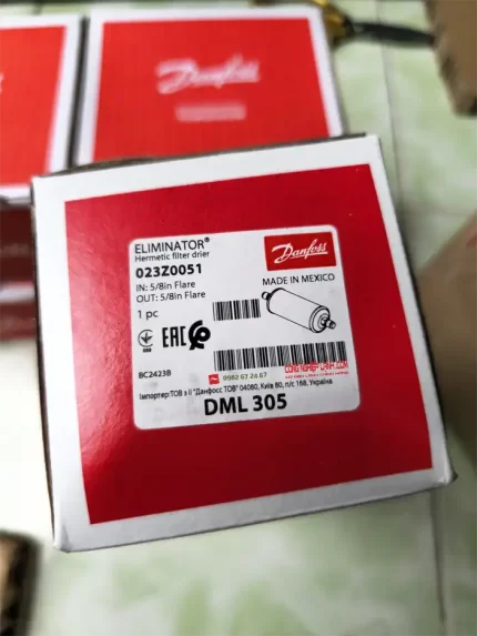 Nhãn hộp - Phin lọc Danfoss phi 16mm - đầu ren