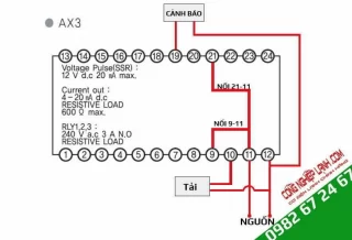 Sơ đồ điện AX3 - đấu nối hoàn tất