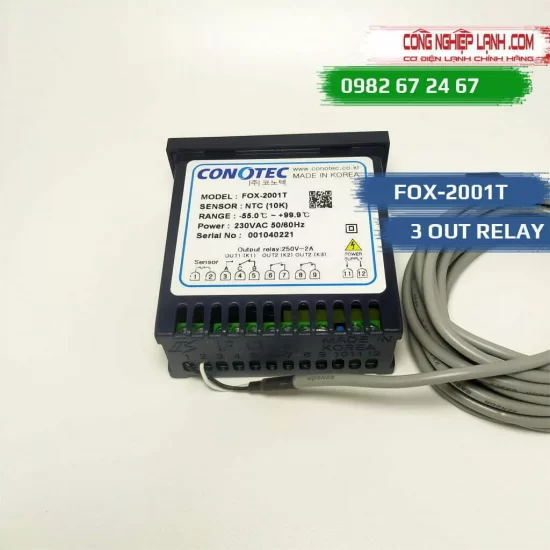 Điều khiển nhiệt độ FOX-2001T 3 ngõ