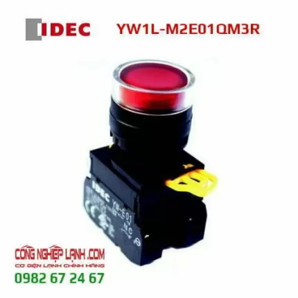 Nút nhấn nhả IDEC đỏ - lồi - tiếp điểm NC