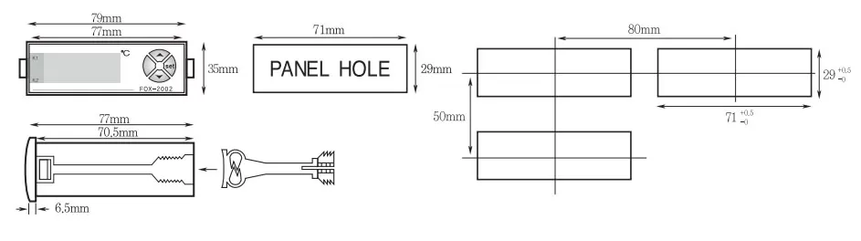 Sơ đồ lắp đặt tủ điện bộ điều khiển nhiệt độ FOX-2001F