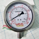 Đồng hồ áp suất NH3 VSS - 15bar - 100mm - chân thẳng