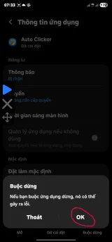 Xác nhận "Buộc dừng"