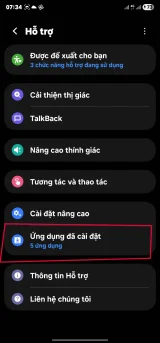 Vào mục Ứng dụng đã cài đặt