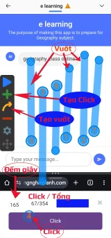 Tạo các thao tác vuốt và click với ứng dụng Auto Clicker