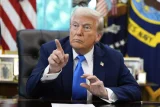Tổng thống Donald Trump tại phòng Bầu dục, Nhà Trắng, ngày 19/9. Ảnh: AP