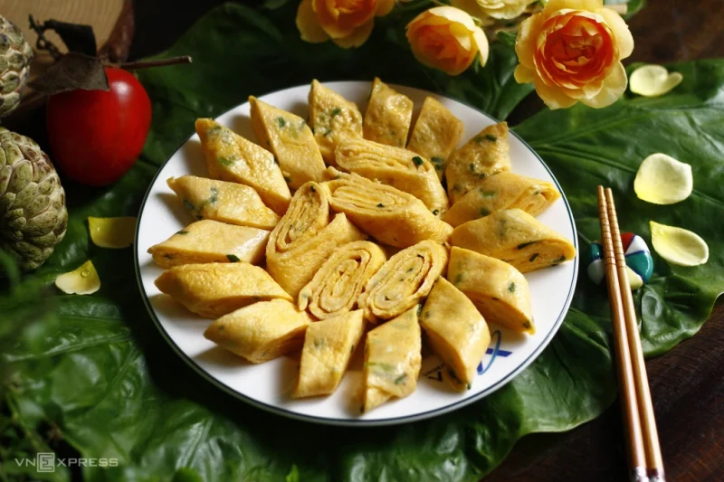 Trứng cuộn nhiều lớp. Ảnh: Bùi Thủy
