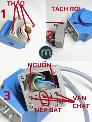 Các bước đấu dây coil Danfoss với hộp