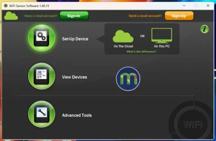 Màn hình của EasyLog wifi sensor