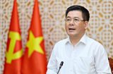 Bộ trưởng Nguyễn Hồng Diên tại buổi làm việc với tỉnh Lâm Đồng - Ảnh: L.A.