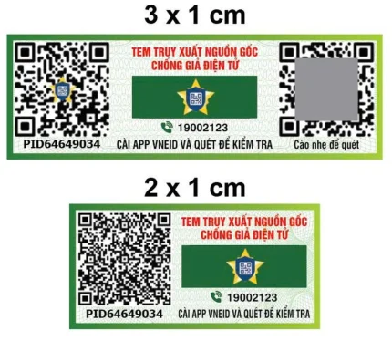 Mẫu tem VNIDCheck. Ảnh: C06