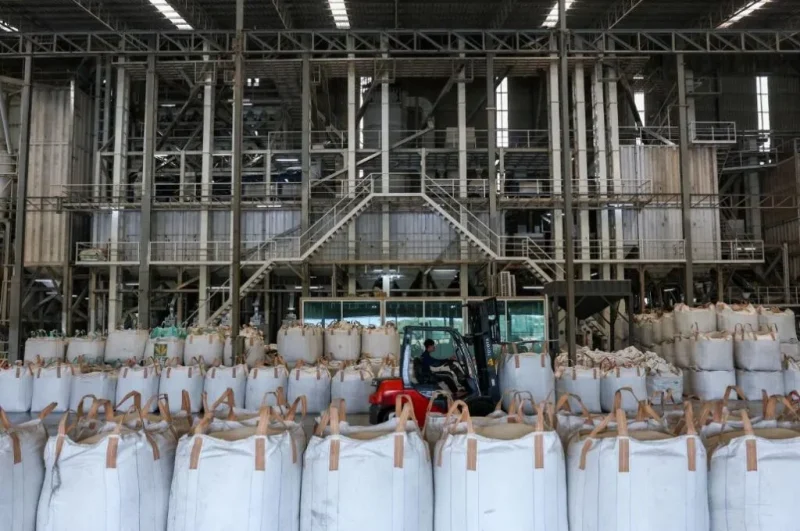 Giá gạo xuất khẩu của Thái Lan xuống mức thấp nhất trong gần 18 năm 1 Công nhân sử dụng xe nâng để di chuyển các bao gạo xuất khẩu tại một nhà máy xay xát gạo ở tỉnh Nakhon Pathom, Thái Lan. Ảnh: Reuters