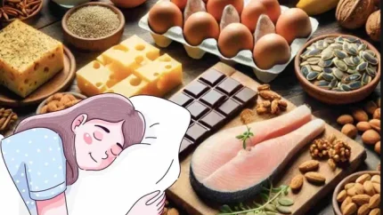 5 loại thực phẩm giàu tryptophan giúp ngủ ngon hơn 1 Thực phẩm giàu tryptophan có thể cải thiện giấc ngủ. Ảnh AI