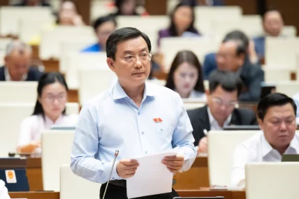 Đề nghị kiểm soát đồ ăn 'siêu ngon khó cưỡng' để bảo vệ trẻ em 1 Đại biểu Phạm Trọng Nhân phát biểu chiều 10/11. Ảnh: Cổng TTĐT Quốc hội