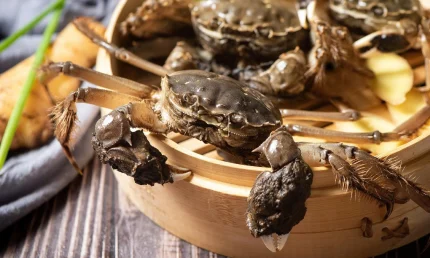 Cua lông Dương Trừng Hồ được bán tại cửa hàng trên đường Lý Tự Trọng (TP HCM). Ảnh: Trường Trần