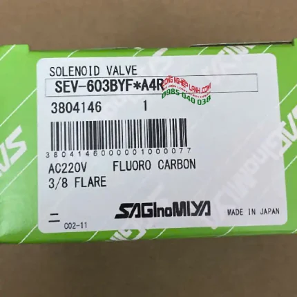 Hộp đựng trọng bộ sản phẩm van điện từ SAGINOMIYA 3/8"