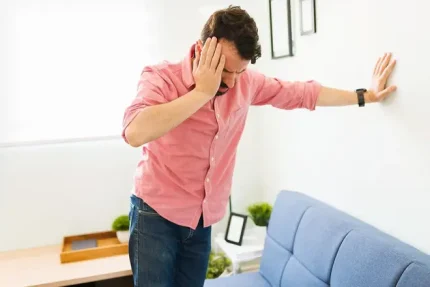 Nếu một người vốn bình thường đột nhiên phải vịn vào tường, ngồi xuống vì mất thăng bằng thì đó không chỉ là tụt huyết áp hay mệt mỏi - Ảnh: Health.Yahoo© LỆ LỆ