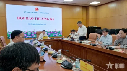 Quang cảnh buổi họp báo.