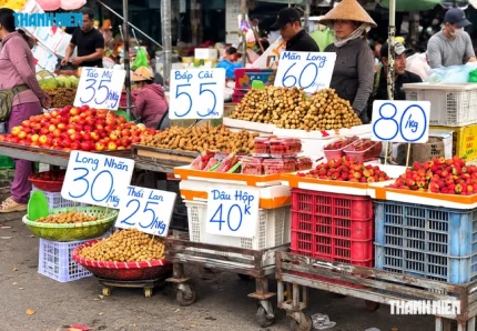 Nhiều chợ trái cây vắng khách do sức mua giảm sútảnh: Quang Thuần